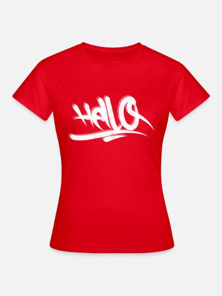 Hello - Frauen T-Shirt - Rot