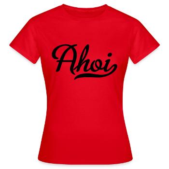 Ahoi - Frauen T-Shirt - Rot - Vorne - AI Model Female 172 dark (172cm)