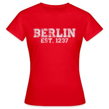 Ville de Berlin est. 1237 - T-shirt Femme - rouge - Devant - AI Model Female 172 dark (172cm)