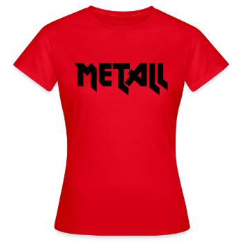 Metall - Frauen T-Shirt - Rot - Vorne - AI Model Female 172 dark (172cm)
