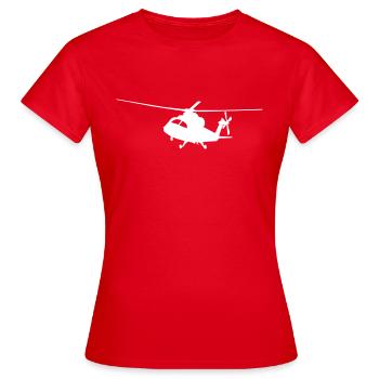 hubschrauber - Frauen T-Shirt - Rot - Vorne - AI Model Female 172 dark (172cm)