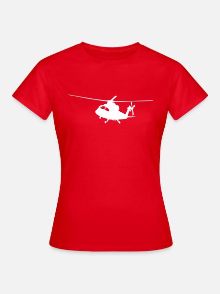 hubschrauber - Frauen T-Shirt - Rot