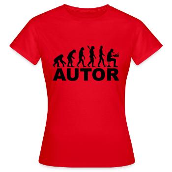 Autor - Frauen T-Shirt - Rot - Vorne - AI Model Female 172 dark (172cm)
