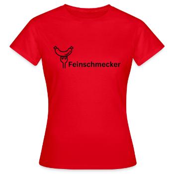 Feinschmecker - das Piece für Genießer! - Frauen T-Shirt - Rot - Vorne - AI Model Female 172 dark (172cm)
