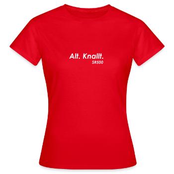 Vieux claquement SR500 blanc - T-shirt Femme - rouge - Devant - AI Model Female 172 dark (172cm)
