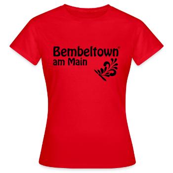 Bembel am Main #Frankfurtliebe #069 - T-shirt Femme - rouge - Devant - AI Model Female 172 dark (172cm)