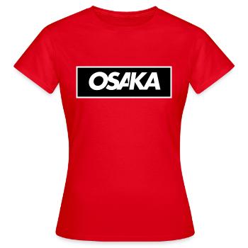OSAKA - Frauen T-Shirt - Rot - Vorne - AI Model Female 172 dark (172cm)