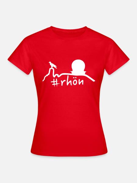 Wasserkuppe mit Fliegerdenkmal #Rhön - Frauen T-Shirt - Rot