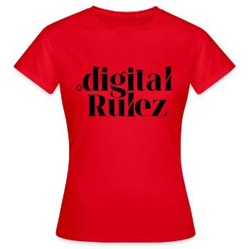 Digital Rulez - Frauen T-Shirt - Rot - Vorne - AI Model Female 172 dark (172cm)
