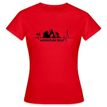 Berg Beat - Frauen T-Shirt - Rot - Vorne - AI Model Female 172 dark (172cm)