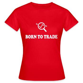 Bitcoin Trading Crypto Stocks - T-shirt Femme - rouge - Devant - AI Model Female 172 dark (172cm)