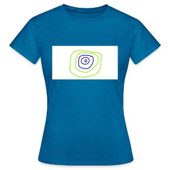 Kreise - Frauen T-Shirt - Antikblaues Saphir meliert - Vorne - AI Model Female 172 dark (172cm)