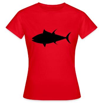 THON silhouette pêche en haute mer Pêche - T-shirt Femme - rouge - Devant - AI Model Female 172 dark (172cm)