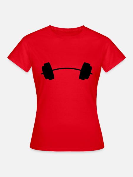 Barbell Langhantel - Frauen T-Shirt - Rot