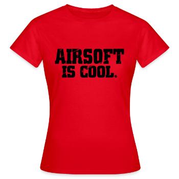Airsoft - Frauen T-Shirt - Rot - Vorne - AI Model Female 172 dark (172cm)
