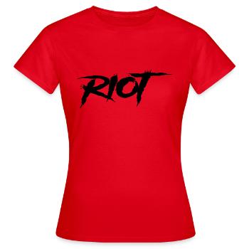 RIOT - Frauen T-Shirt - Rot - Vorne - AI Model Female 172 dark (172cm)