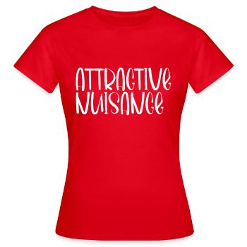 Nuisance attrayante 4 - T-shirt Femme - rouge - Devant - AI Model Female 172 dark (172cm)