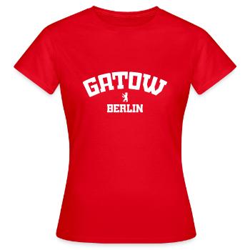 Gatow - Spandau - Berlin - Deutschland - Allemagne - T-shirt Femme - rouge - Devant - AI Model Female 172 dark (172cm)