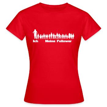 Erzieherin: Ich und meine Follower - Frauen T-Shirt - Rot - Vorne - AI Model Female 172 dark (172cm)