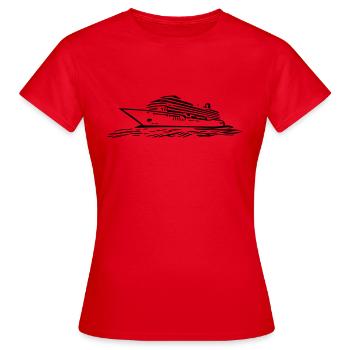 ship - Women's T-Shirt - red - Front - AI Model Female 172 dark (172cm)