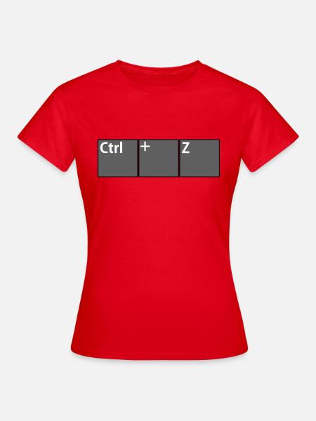 Ctrl + Z - Frauen T-Shirt - Rot