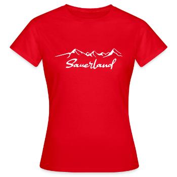 Sauerland Skyline - Women's T-Shirt - red - Front - AI Model Female 172 dark (172cm)