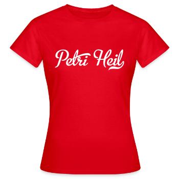 Petri Heil - Frauen T-Shirt - Rot - Vorne - AI Model Female 172 dark (172cm)