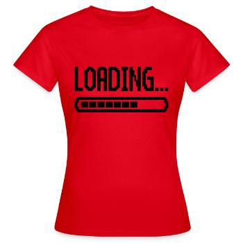 loading bar - Women's T-Shirt - red - Front - AI Model Female 172 dark (172cm)