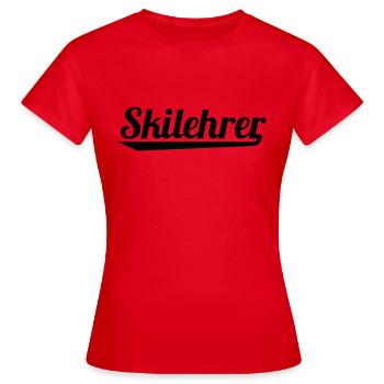 Skilehrer - Frauen T-Shirt - Rot - Vorne - AI Model Female 172 dark (172cm)