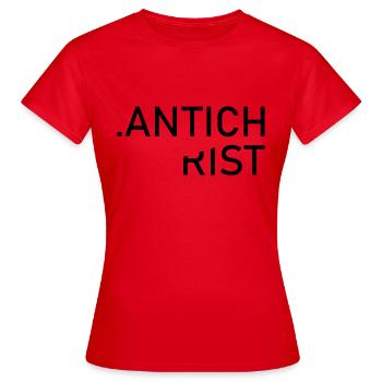 .antichrist - Frauen T-Shirt - Rot - Vorne - AI Model Female 172 dark (172cm)