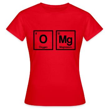 OMG - Frauen T-Shirt - Rot - Vorne - AI Model Female 172 dark (172cm)