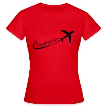 Flugmodus - Frauen T-Shirt - Rot - Vorne - AI Model Female 172 dark (172cm)
