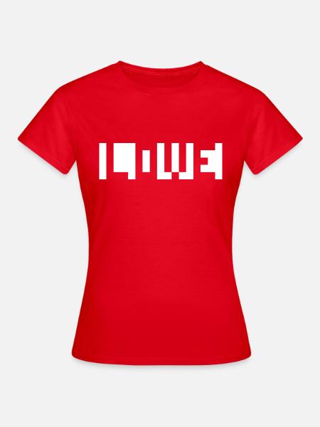 Pixel love - Frauen T-Shirt - Rot