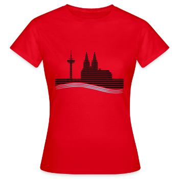 Cologne - T-shirt Femme - rouge - Devant - AI Model Female 172 dark (172cm)