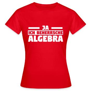 Mathematik Mathe Rechnen Algebra - Frauen T-Shirt - Rot - Vorne - AI Model Female 172 dark (172cm)