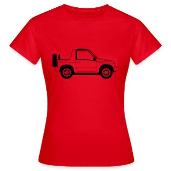 Vitara Cabriolet - T-shirt Femme - rouge - Devant - AI Model Female 172 dark (172cm)