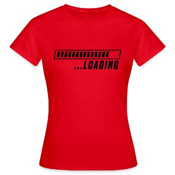 Loading loading bar - Women's T-Shirt - red - Front - AI Model Female 172 dark (172cm)