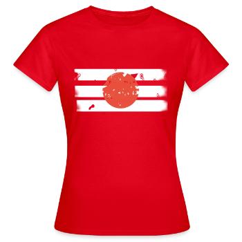 Japan - Women's T-Shirt - red - Front - AI Model Female 172 dark (172cm)