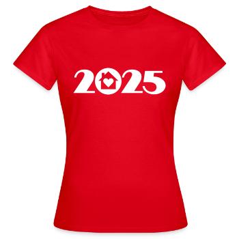 Client 2025, Fête d’inauguration 2025, Maison 2025 - T-shirt Femme - rouge - Devant - AI Model Female 172 dark (172cm)