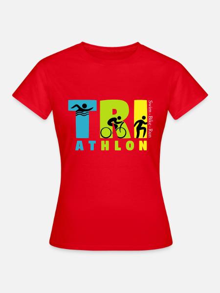 triathlon - Frauen T-Shirt - Rot