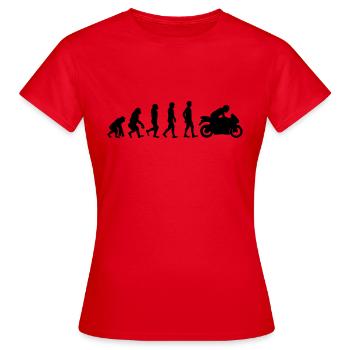 Moto 1 - Evolution - T-shirt Femme - rouge - Devant - AI Model Female 172 dark (172cm)