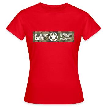 militaire - T-shirt Femme - rouge - Devant - AI Model Female 172 dark (172cm)