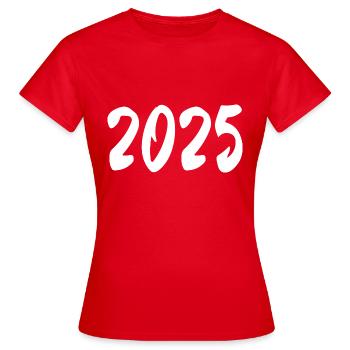 2025 - T-shirt Femme - rouge - Devant - AI Model Female 172 dark (172cm)