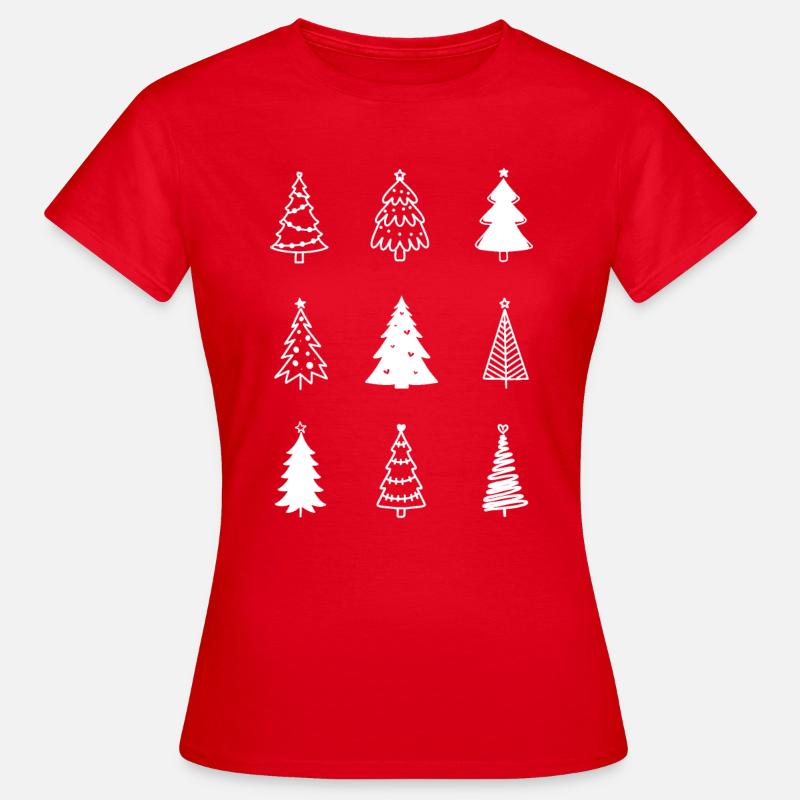 Christmas Trees - Women's T-Shirt - red