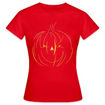 citrouille citrouille halloween - T-shirt Femme - rouge - Devant - AI Model Female 172 dark (172cm)