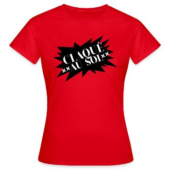 Tshirt C'est éclaté au sol - T-shirt Femme - rouge - Devant - AI Model Female 172 dark (172cm)