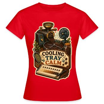 PLATEAU DE REFROIDISSEMENT CALME - T-shirt Femme - rouge - Devant - AI Model Female 172 dark (172cm)