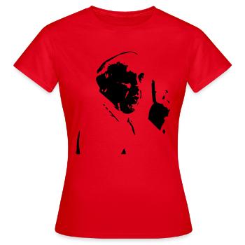 papst peace - Frauen T-Shirt - Rot - Vorne - AI Model Female 172 dark (172cm)
