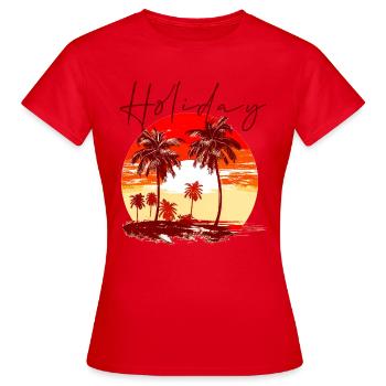 Feiertag - Frauen T-Shirt - Rot - Vorne - AI Model Female 172 dark (172cm)