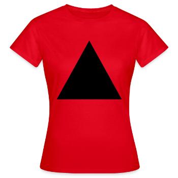 Dreieck - Frauen T-Shirt - Rot - Vorne - AI Model Female 172 dark (172cm)